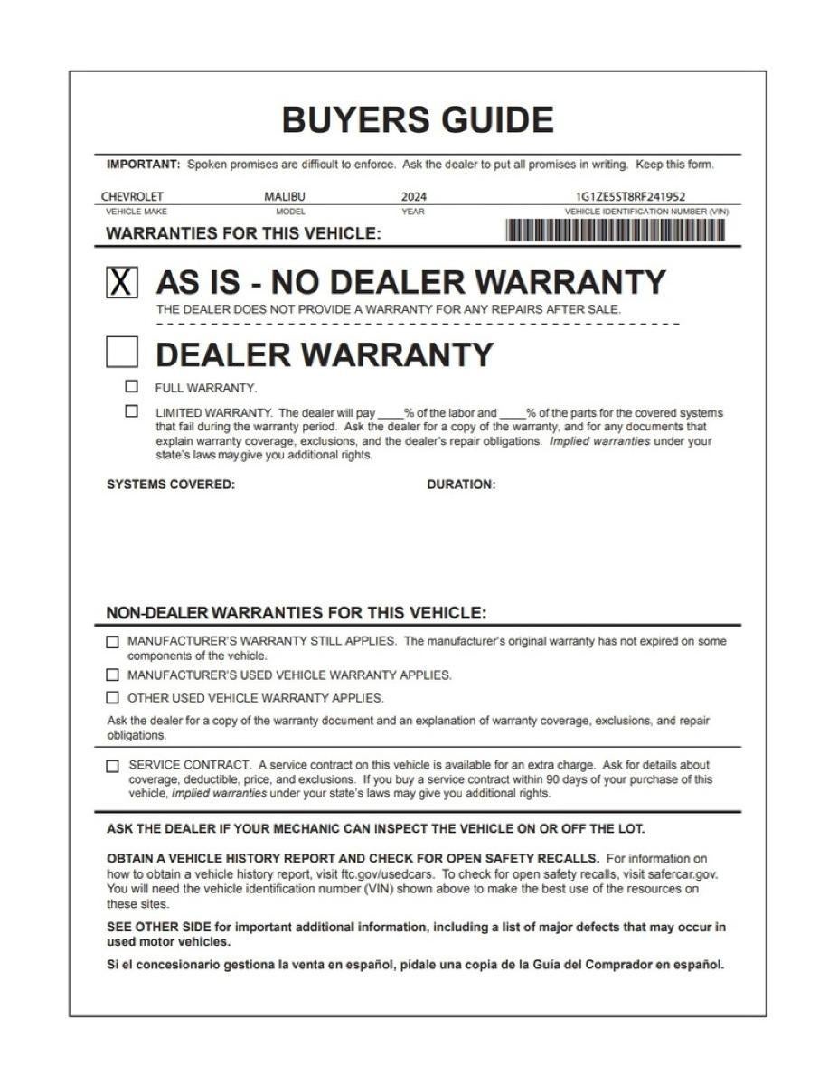 2024 Chevrolet Malibu 2LT