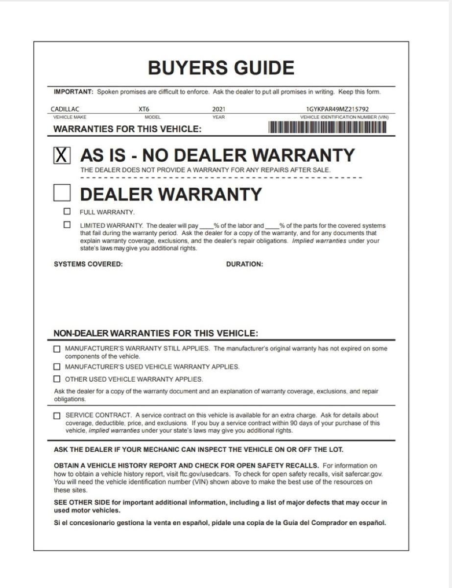 2021 Cadillac XT6 Luxury