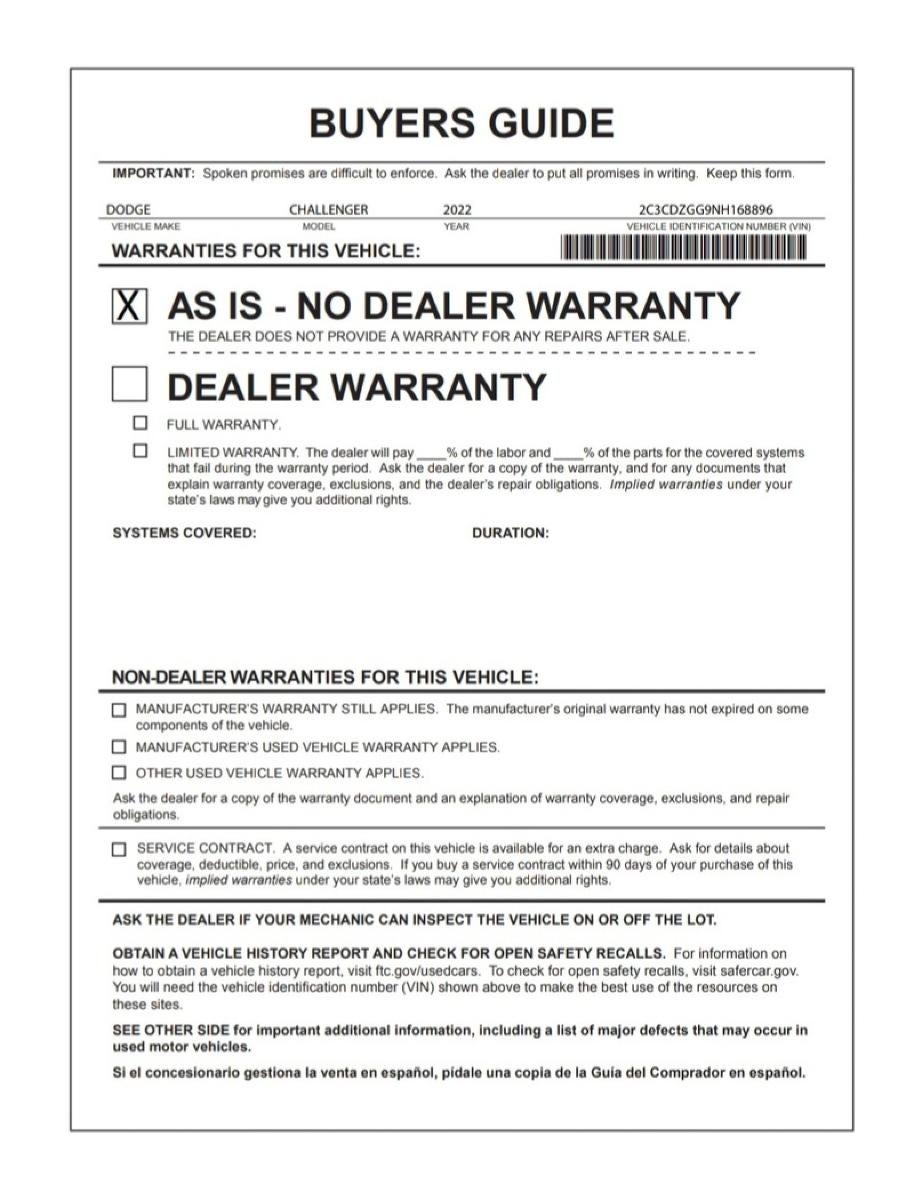 2022 Dodge Challenger SXT