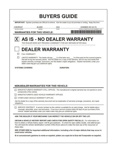 2022 Chevrolet Blazer RS