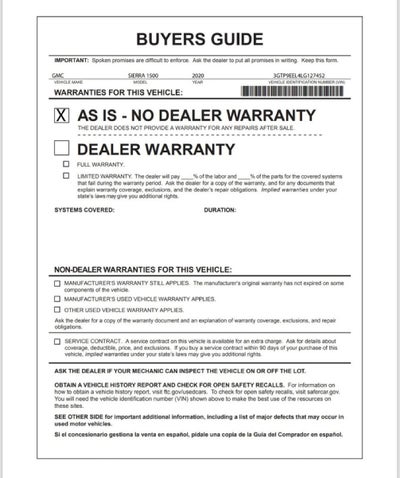 2020 GMC Sierra 1500 AT4