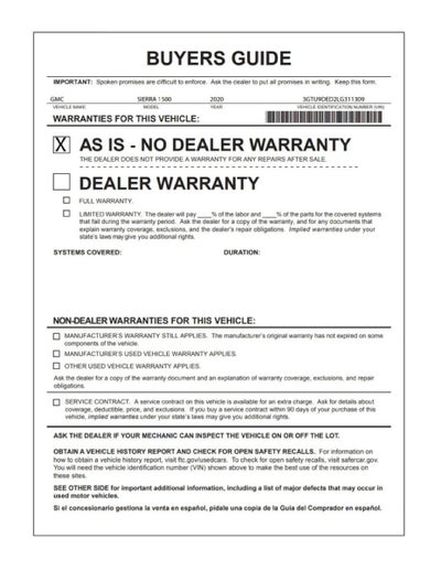 2020 GMC Sierra 1500 SLT