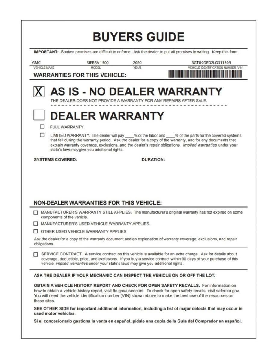 2020 GMC Sierra 1500 SLT