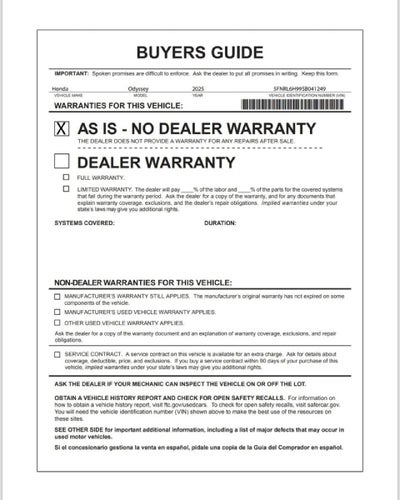 2025 Honda Odyssey Elite