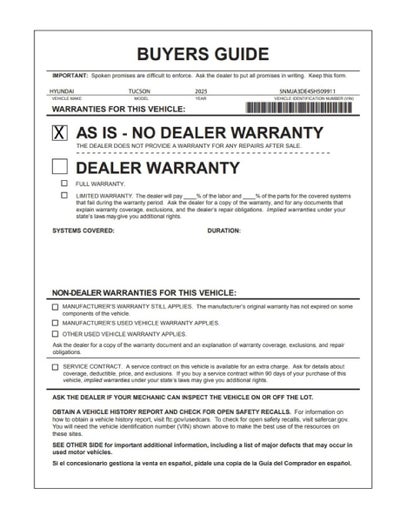 2025 Hyundai Tucson SE