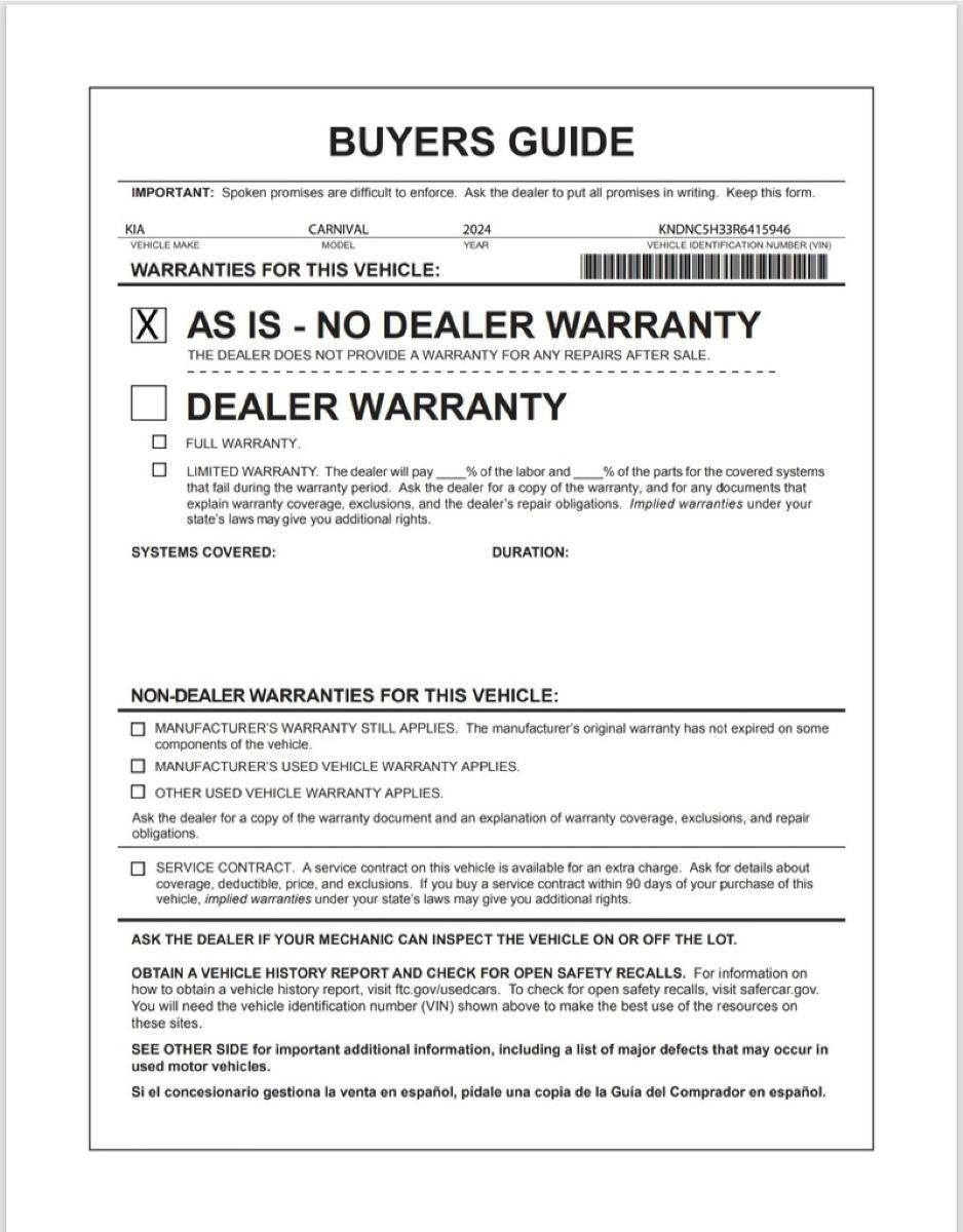 2024 Kia Carnival EX