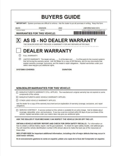 2022 Buick Envision Avenir