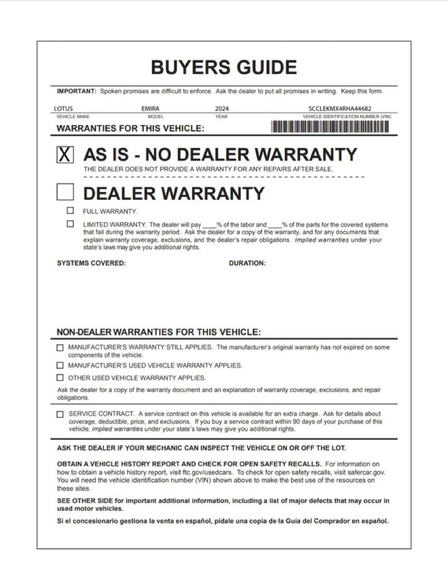 2024 Lotus Emira First Edition