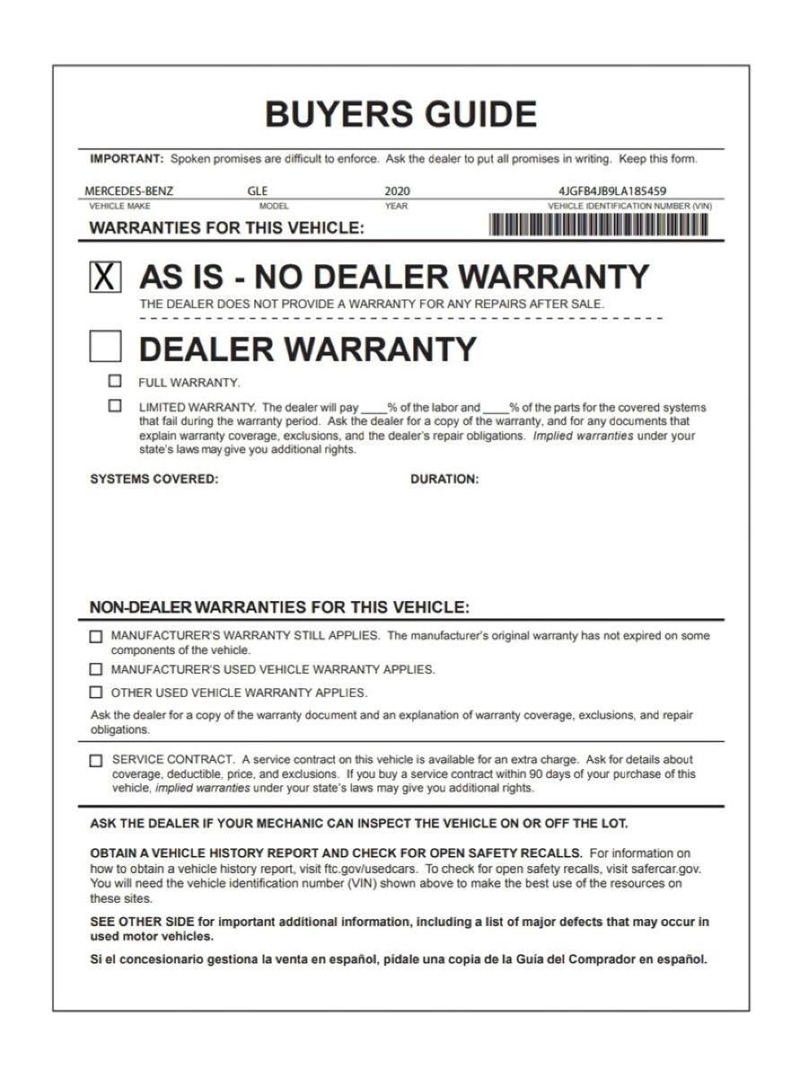 2020 Mercedes-Benz GLE GLE 350