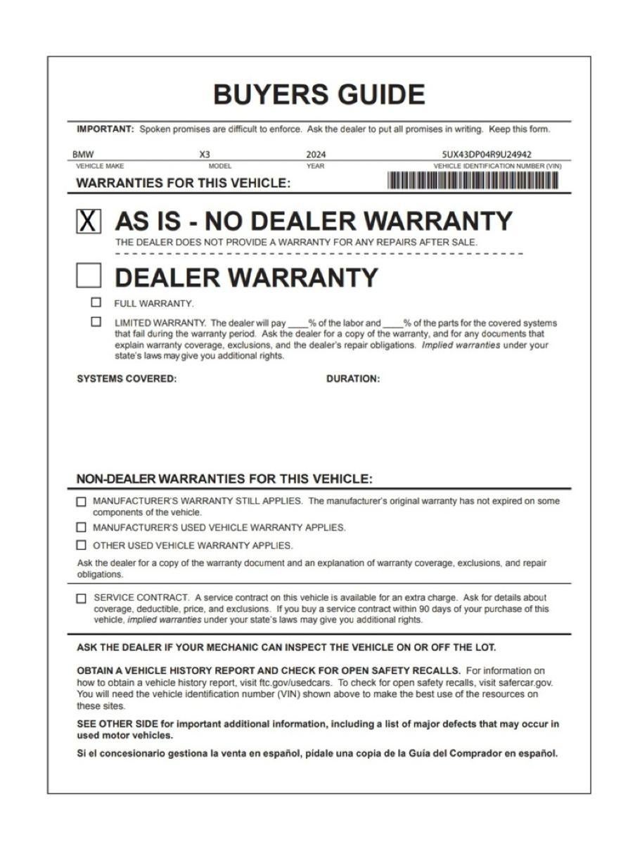 2024 BMW X3 sDrive30i